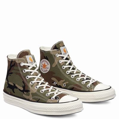 Converse x Carhartt WIP Chuck 70 - Miesten Matalavartiset Tennarit - Vihreä/Camo